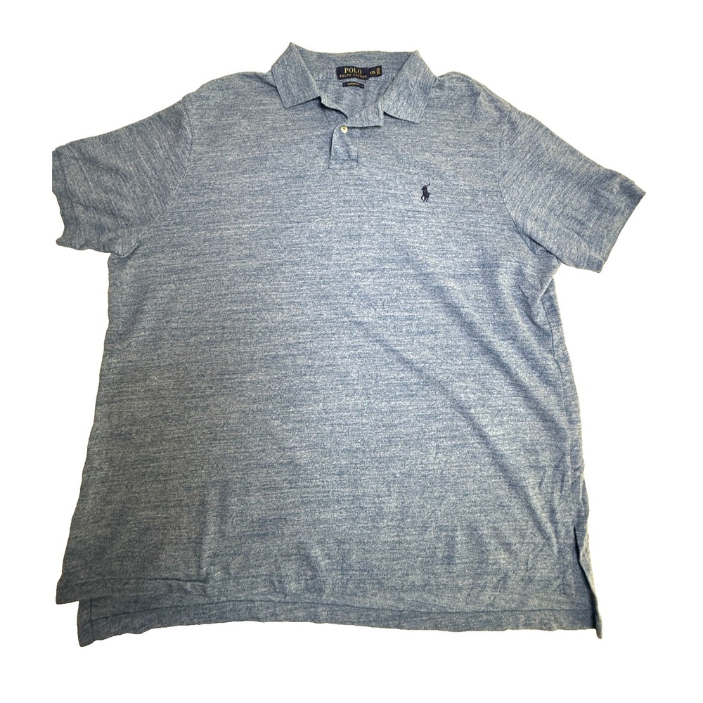 Polo‎ Ralph Lauren Blue Shirt Mens Golf Polo Casual Preppy Short Sleeve Size XXL